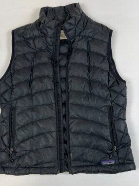 Patagonia Women S Black Down Sweater Puffer Vest 800 Fill Quilted Winter Layer
